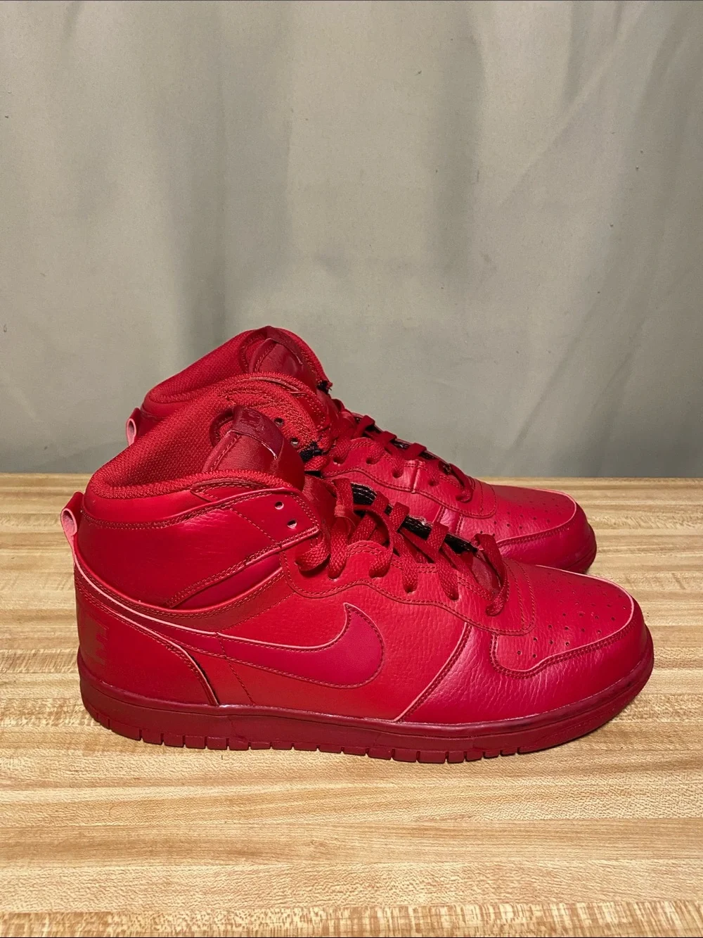 Nike Big High Men’s Leather Athletic Shoes Sneakers Size 11 Triple Red